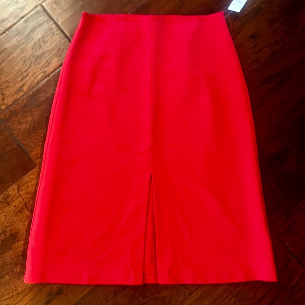 Ann Taylor Deep Coral Pencil Skirt Size 6 – Classic Career Skirt – NWT
